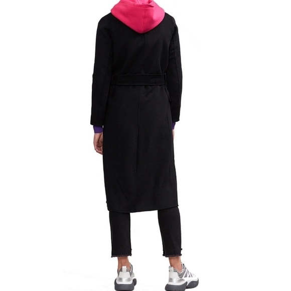 Maje Geola Long Double-Faced Wool Belted Long Coat size S - Picture 4 of 13